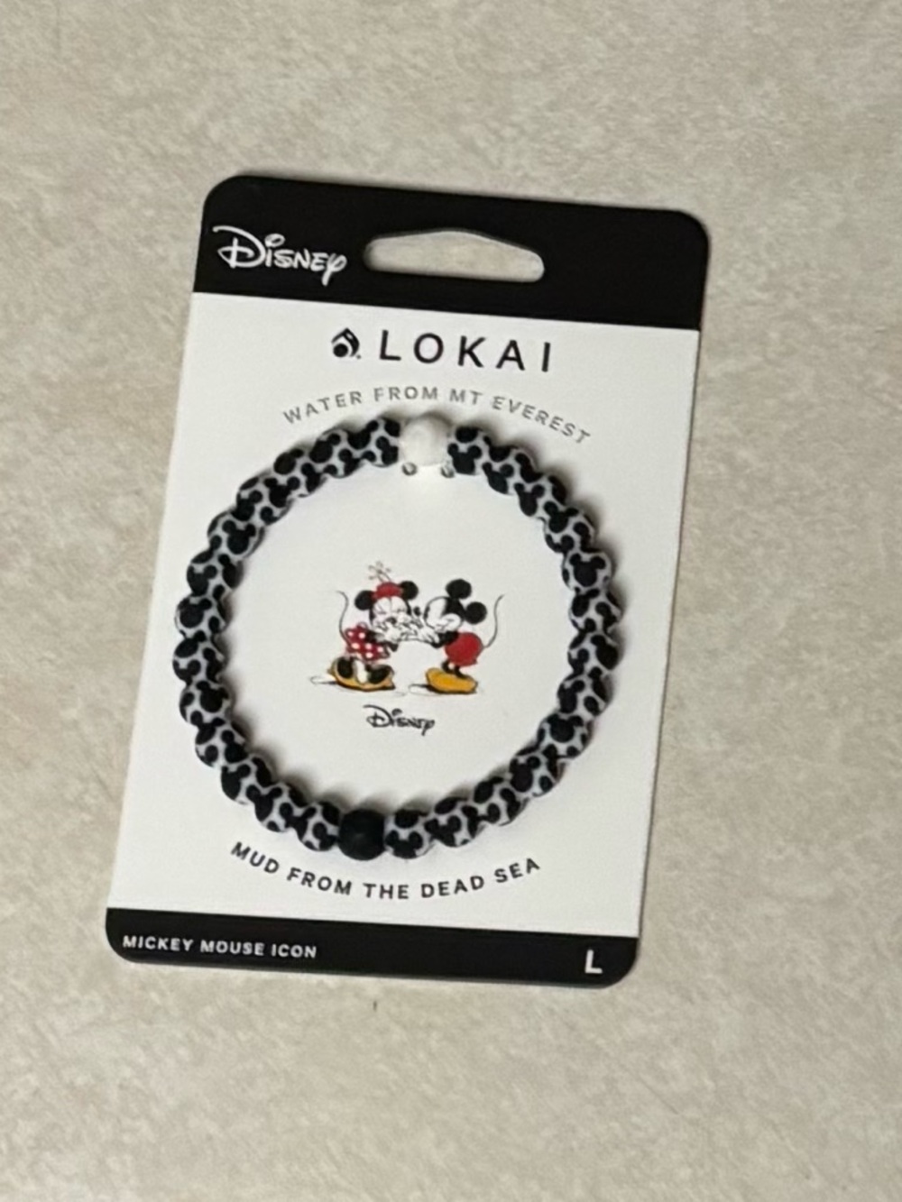 Lokai Black & White Mickey Mouse Bracelet